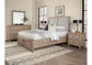 UPHOLSTERED BED WITH STORAGE -GREY