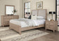 UPHOLSTERED BED-GREY