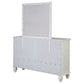 Sandy Beach 11-drawer Dresser with Mirror Cream White