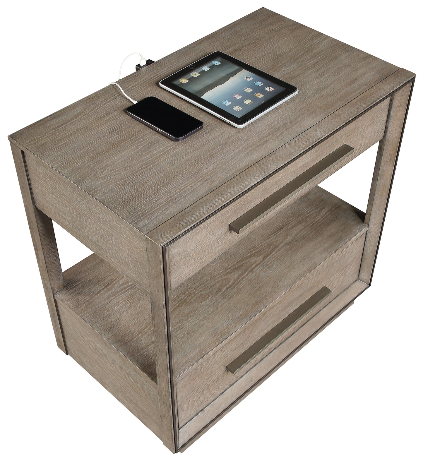 Durango 2-drawer Nightstand Bedside Table Washed Oak