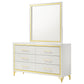 Lucia 6-drawer Dresser with Mirror White