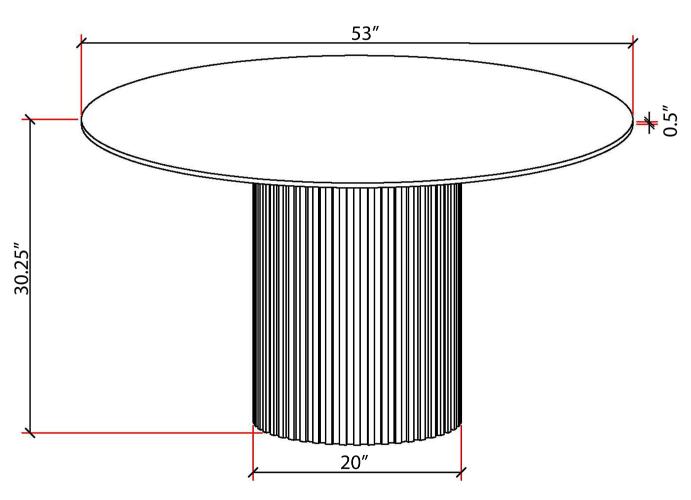 Acadia Round 53-inch Sintered Stone Top Dining Table White