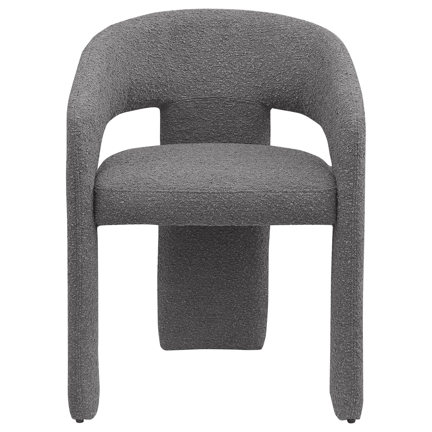 Eudora Boucle Upholstered Dining Arm Chair Grey