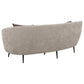 Ellorie Upholstered Channel Back Curved Sofa Beige