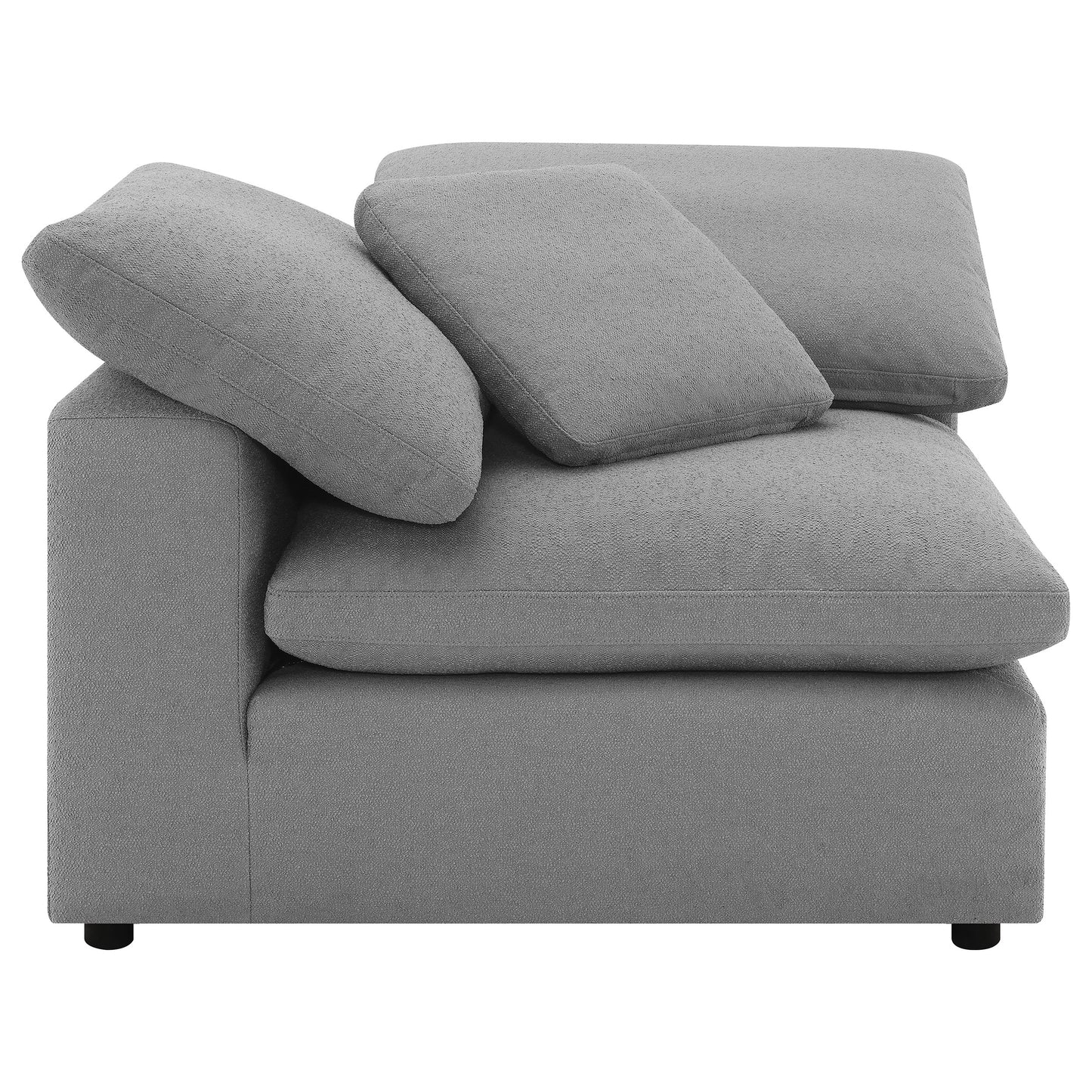 Raleigh Boucle Upholstered Corner Chair Grey