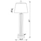 Elena 67-inch Square Tapered Mirrored Floor Lamp Brown