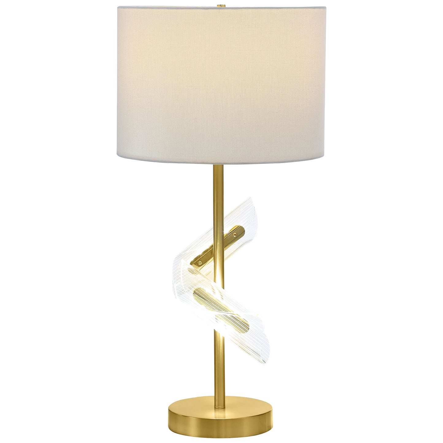 Kingsley 30-inch Drum Shade Table Lamp Gold (Set of 2)