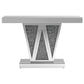 Crocus Rectangular Mirrored Entryway Console Table Silver