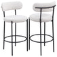 Viola Boucle Upholstered Bar Chair Cream (Set of 2)