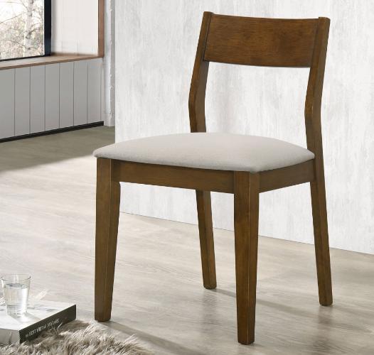 Almonte Dining Chair Upholstered Seat Dark Brown (Set of 2)