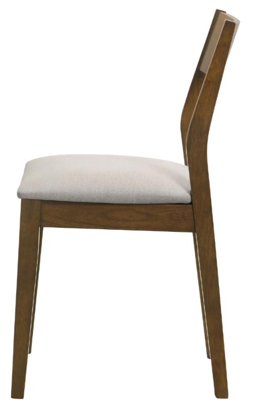 Almonte Dining Chair Upholstered Seat Dark Brown (Set of 2)