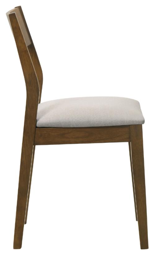 Almonte Dining Chair Upholstered Seat Dark Brown (Set of 2)