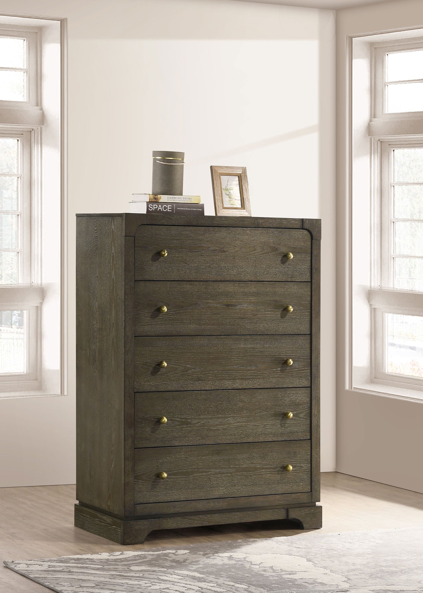 Gran Park 5-drawer Bedroom Chest of Drawers Dark Cocoa