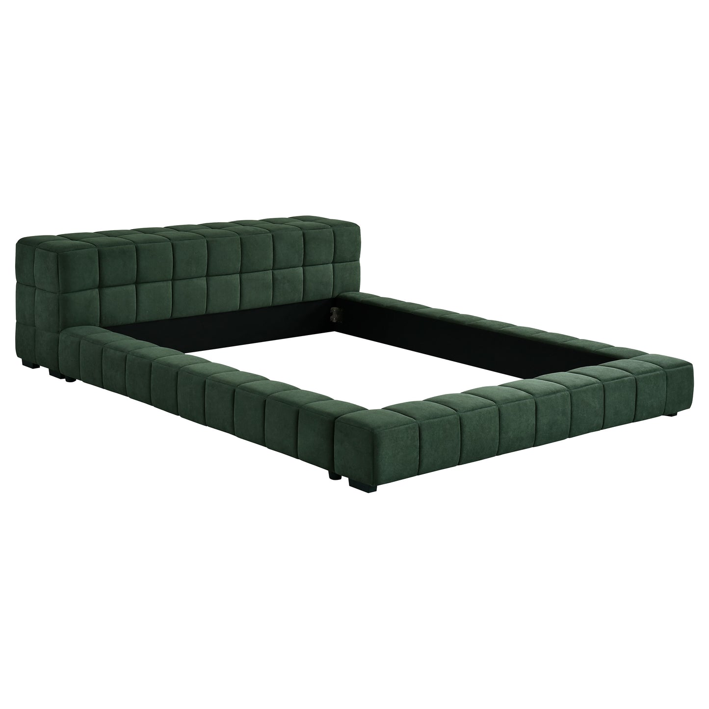 Trinity Upholstered Full Platform Bed Green