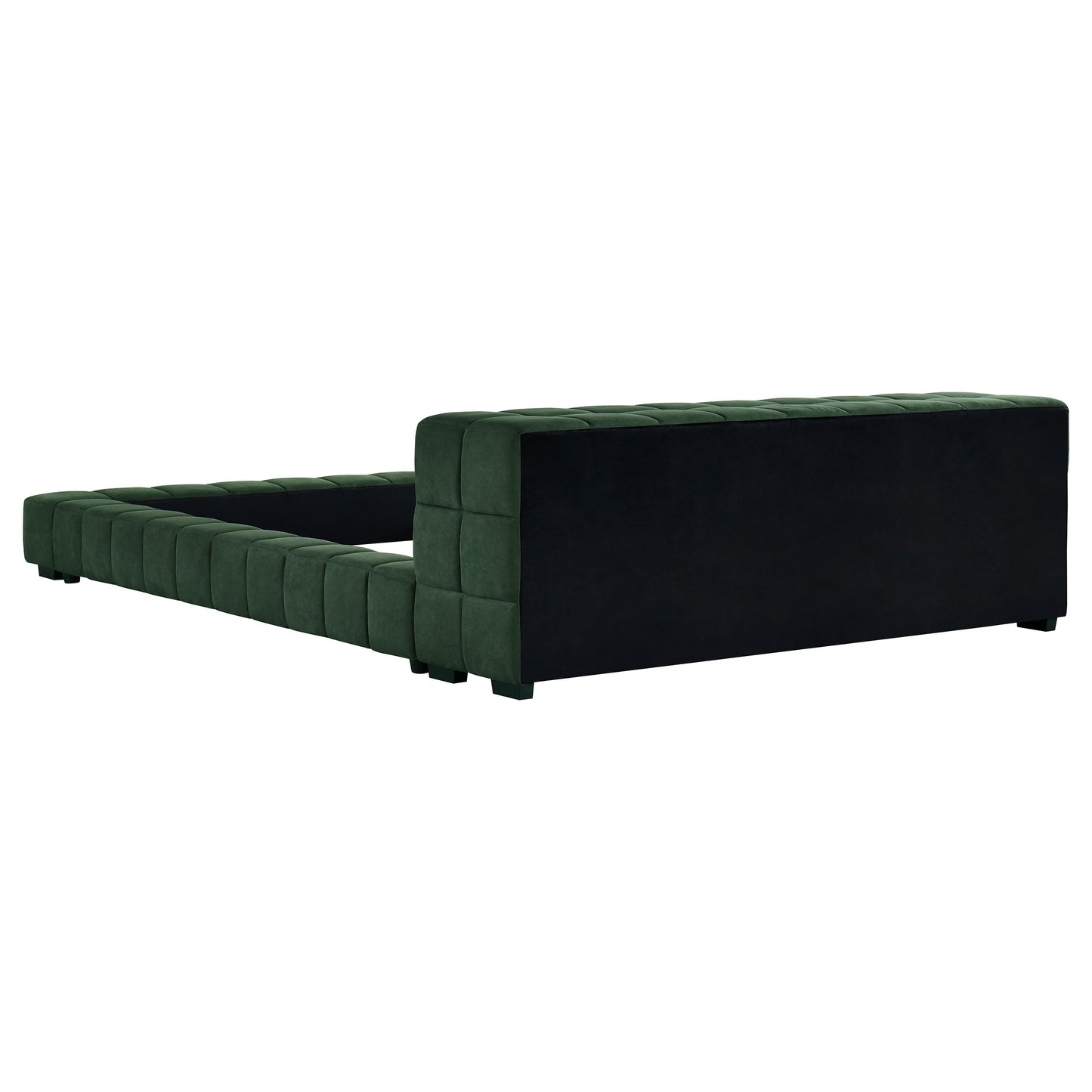 Trinity Upholstered Full Platform Bed Green