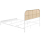 Amherst Radio Weave Rattan Metal Eastern King Bed White