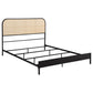 Amherst Radio Weave Rattan Metal Queen Bed Black