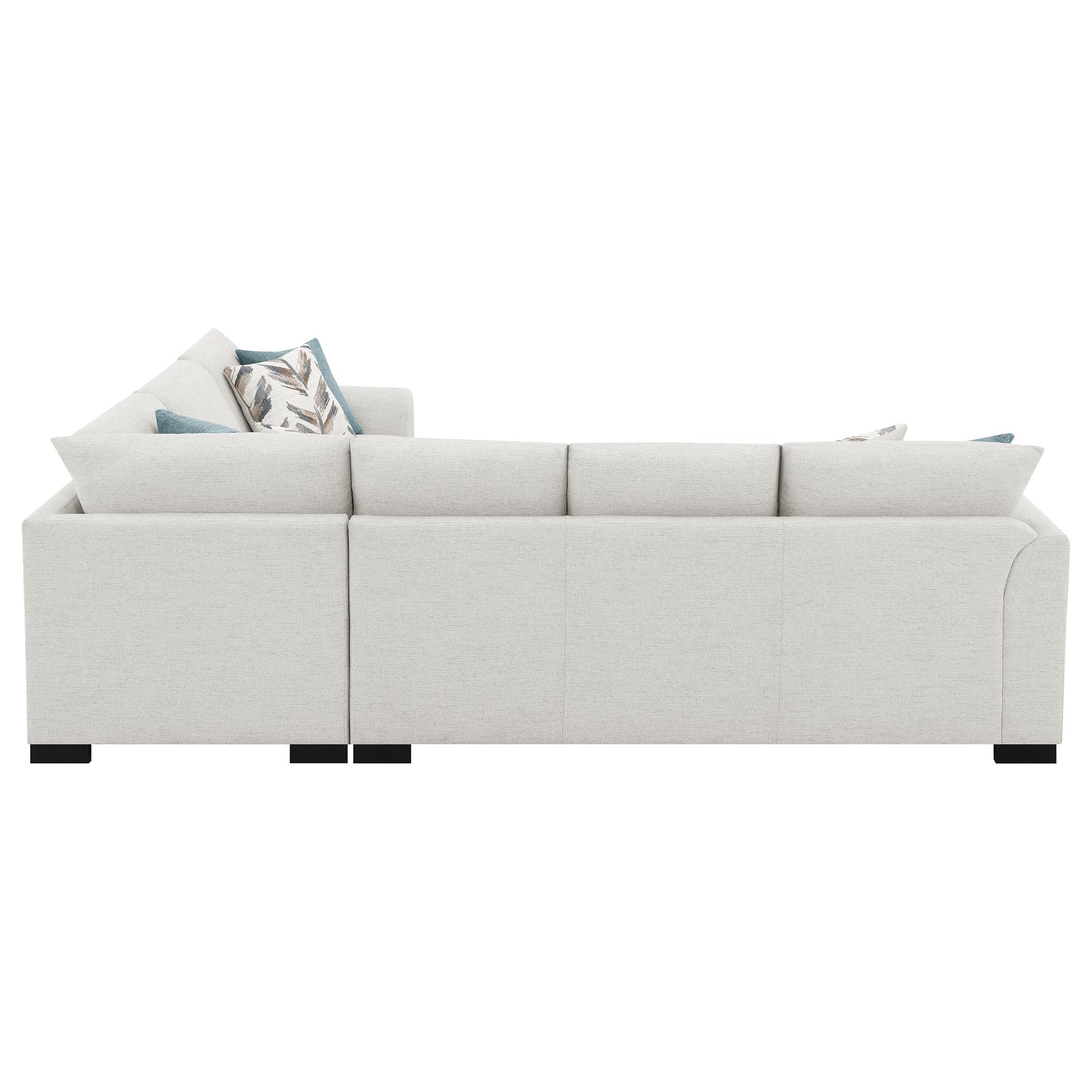 Ashford Chenille Upholstered Sleeper Sectional Sofa Greige