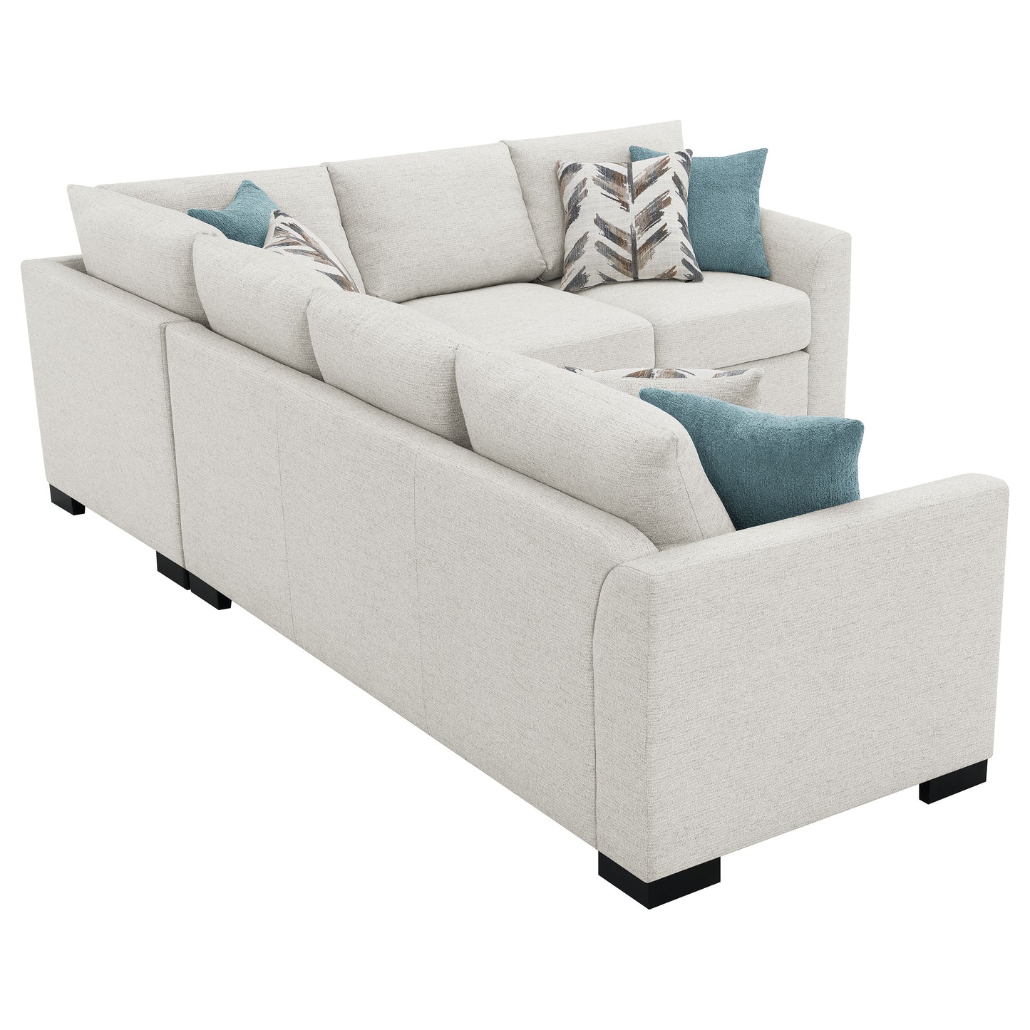 Ashford Chenille Upholstered Sleeper Sectional Sofa Greige