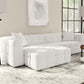 Everly Boucle Upholstered Rectangular Ottoman Off White