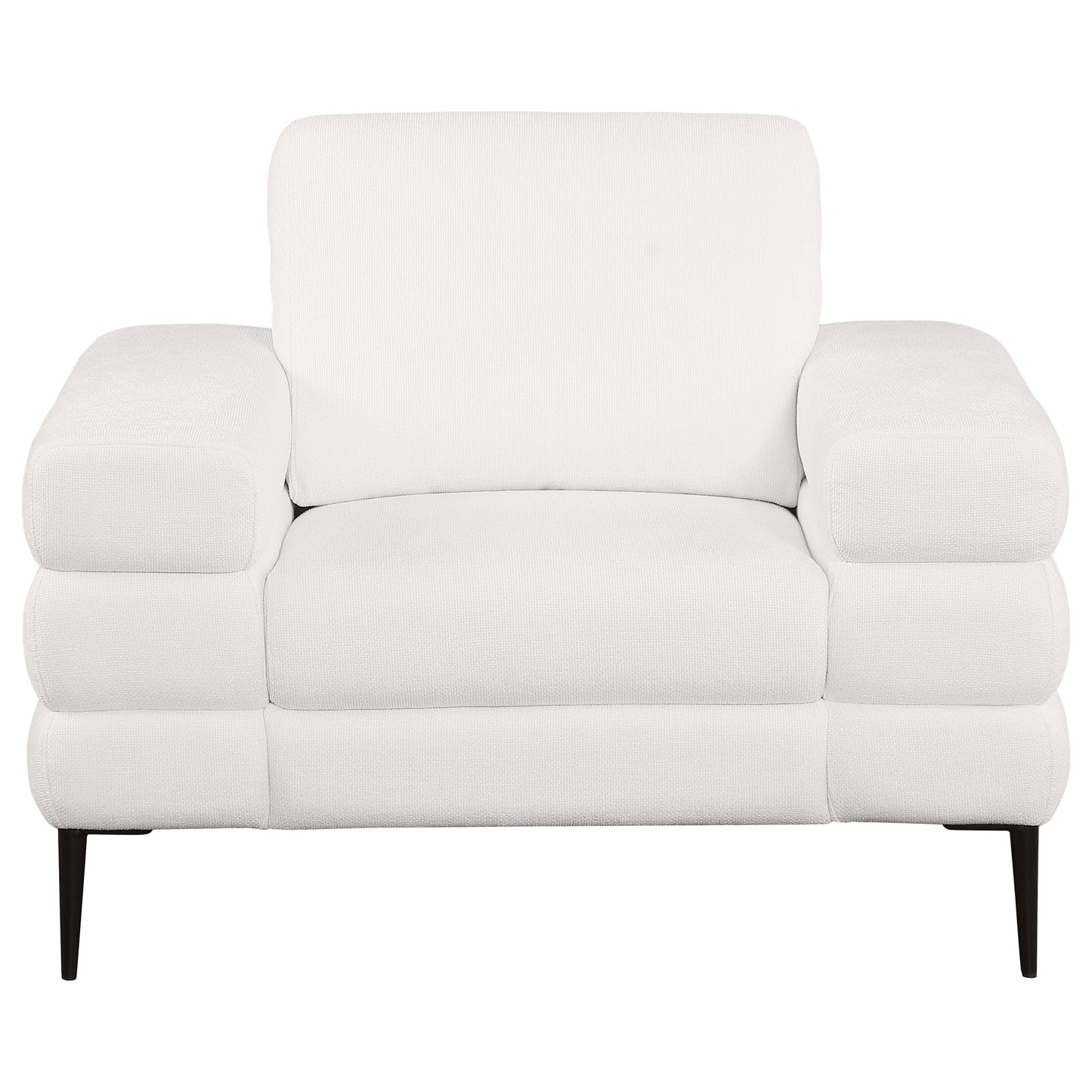 Jessel 3-piece Chenille Upholstered Sofa Set Ivory