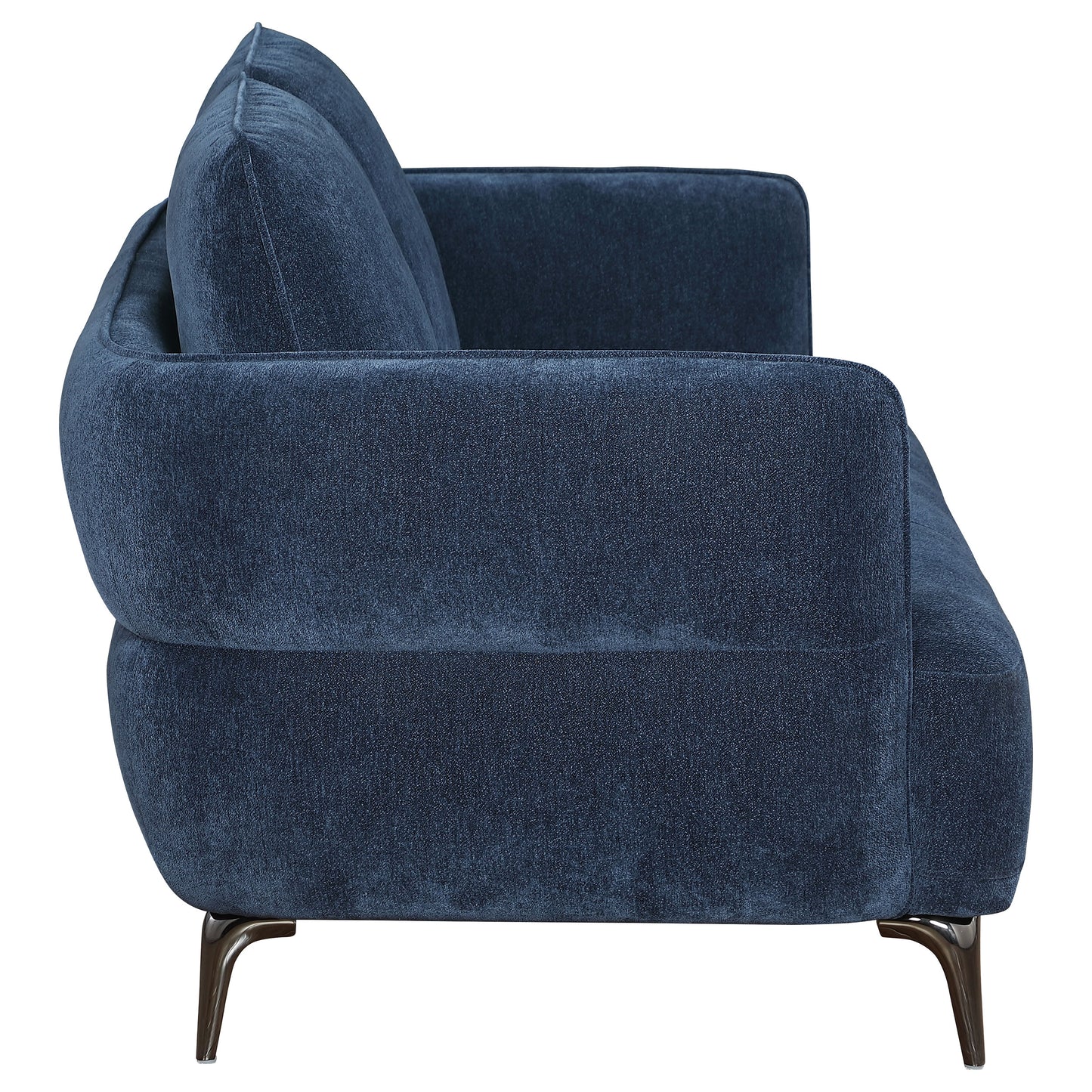 Lively 2-piece Chenille Upholstered Sofa Set Blue