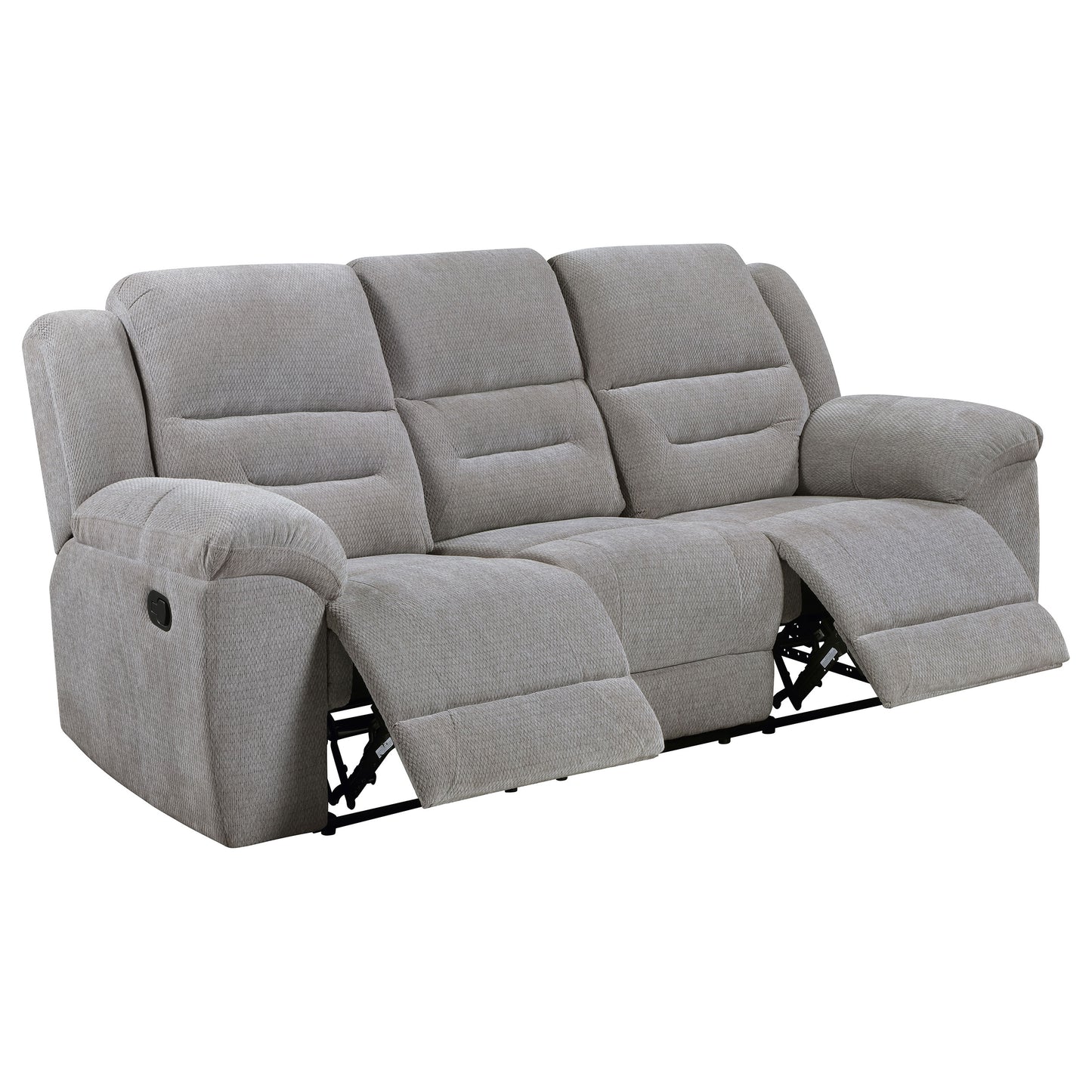 Gilson 2-piece Chenille Upholstered Sofa Set Grey