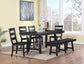 Newport Ladder Back Wood Dining Side Chair Black (Set of 2)