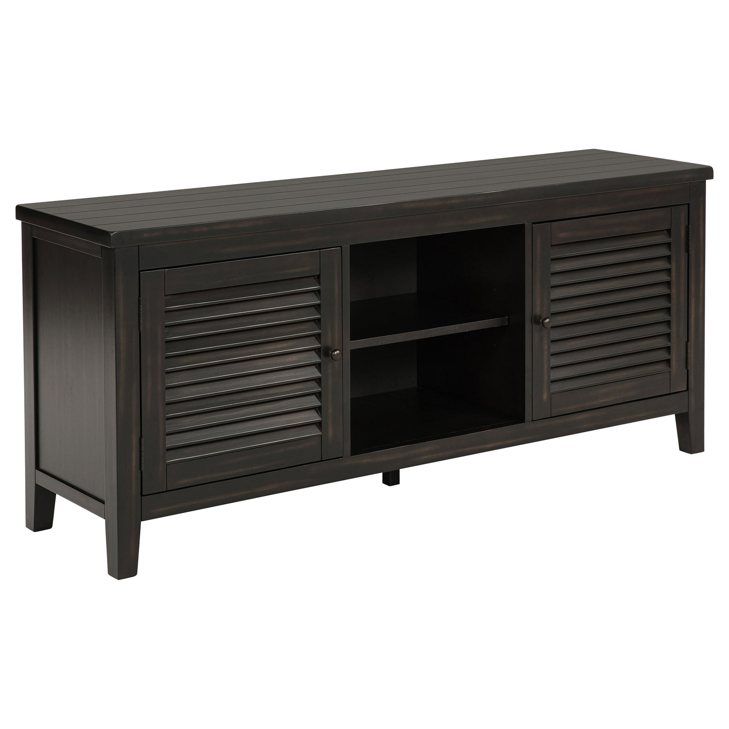 Concord 2-door 60-inch TV Stand Console Distressed Java