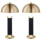 Conroe 28-inch Dome Shade Pillar Table Lamp Black (Set of 2)