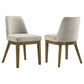 Castlewood Upholstered Dining Side Chair Brown Oak (Set of 2)