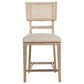 Kailani Radio Weave Cane Counter Dining Side Chair Beige Oak