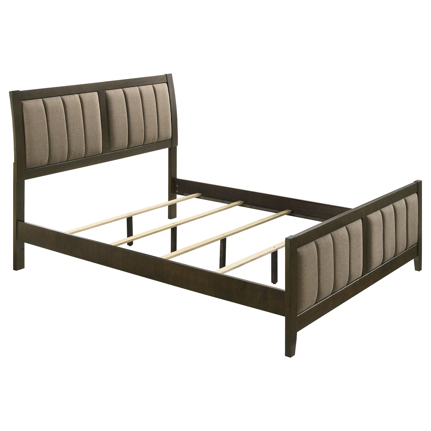 Wilkes 51-inch Upholstered Full Bed Dark Cocoa