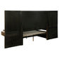 Terrace Queen Wall Panel Storage Bed Ash Brown