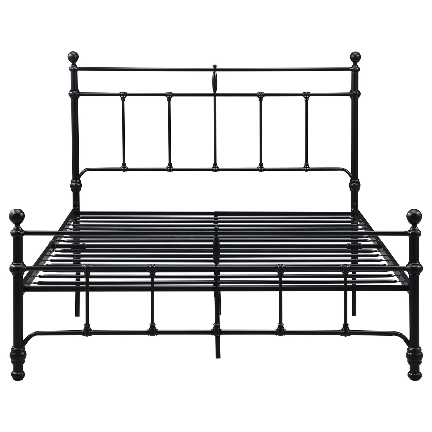 Novak 48-inch Metal Full Open Frame Bed Matte Black