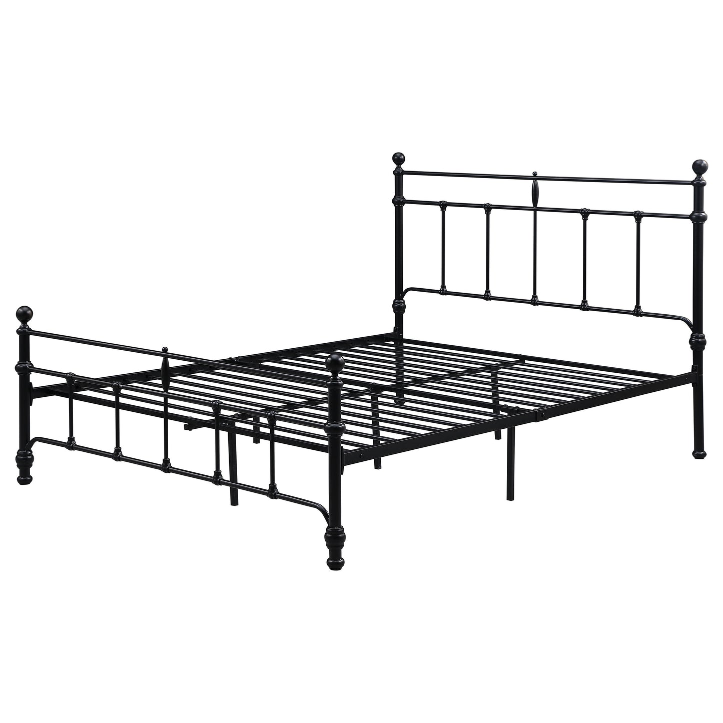 Novak 48-inch Metal Eastern King Open Frame Bed Matte Black