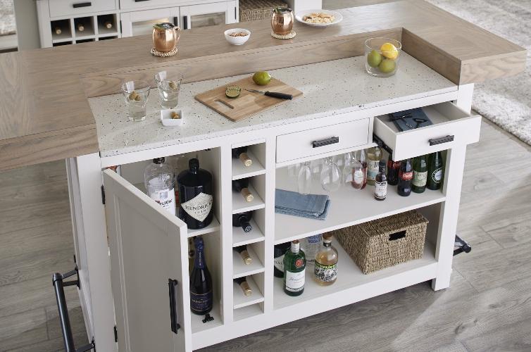 AMERICANA MODERN DINING BAR COMPLETE 78 IN. WITH QUARTZ