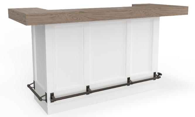 AMERICANA MODERN DINING BAR COMPLETE 78 IN. WITH QUARTZ