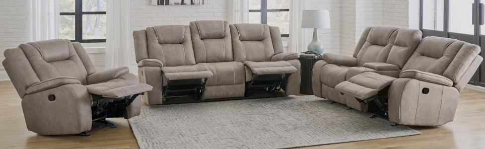 BLAKE - DESERT TAUPE MANUAL SOFA