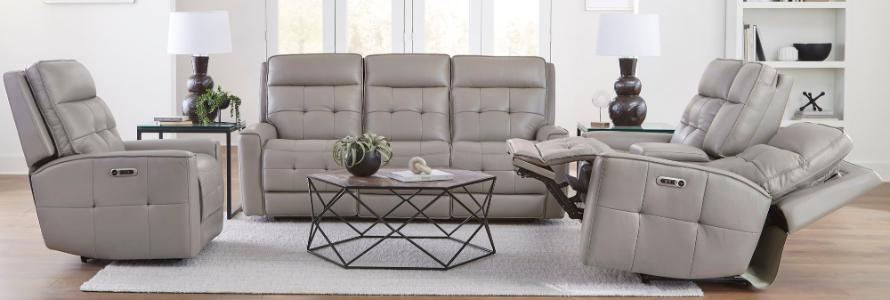 CANTERBURY - PEWTER POWER ZERO GRAVITY SOFA