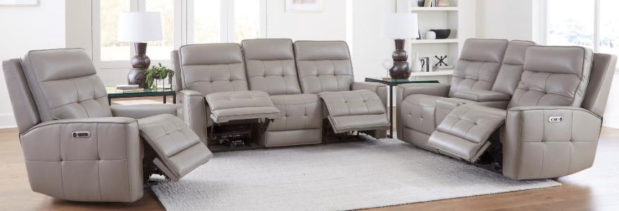 CANTERBURY - PEWTER POWER ZERO GRAVITY SOFA