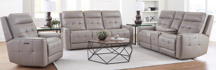 CANTERBURY - PEWTER POWER ZERO GRAVITY CONSOLE LOVESEAT