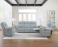 CASCADE - SEA MIST GREY POWER LOVESEAT