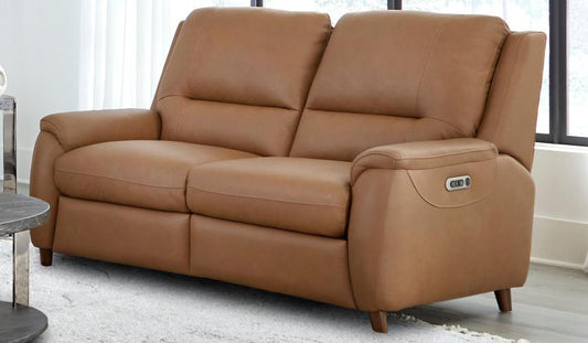 AUSTIN - CARAMEL CREAM POWER CONSOLE LOVESEAT