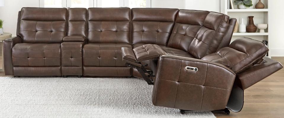 CANTERBURY - ACORN 6PC ZERO GRAVITY MODULAR POWER RECLINING SECTIONAL