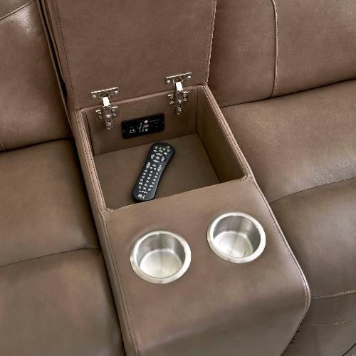 ATLANTIS - SMOOTH LATTE POWER ZERO GRAVITY CONSOLE LOVESEAT