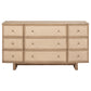 Kailani 9-drawer Dresser Cabinet Beige Oak