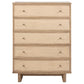 Kailani 5-drawer Bedroom Chest of Drawers Beige Oak