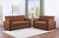 Portland Boucle Upholstered Sleeper Sofa Bed Copper