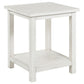 Payne Wood End Table with Shelf White